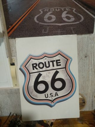 Ruta 66, rótulo cartel moteros