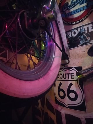 Ruta 66, rótulo cartel moteros