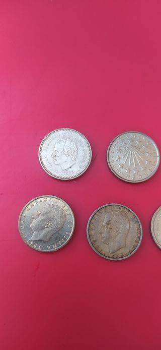 Monedas 100 pesetas,años 1983,1985,1989,1993,2001.