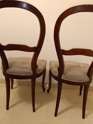 2 sillas antiguas estilo isabelino
