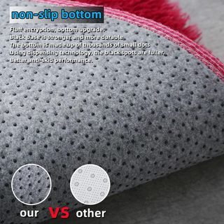 LYKEJI Alfombra Redonda, Pelo Largo, 140cm X 140cm