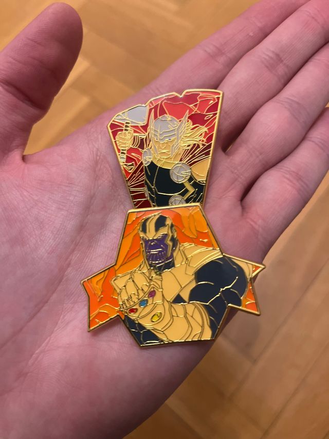 Pines Thanos y thor marvel