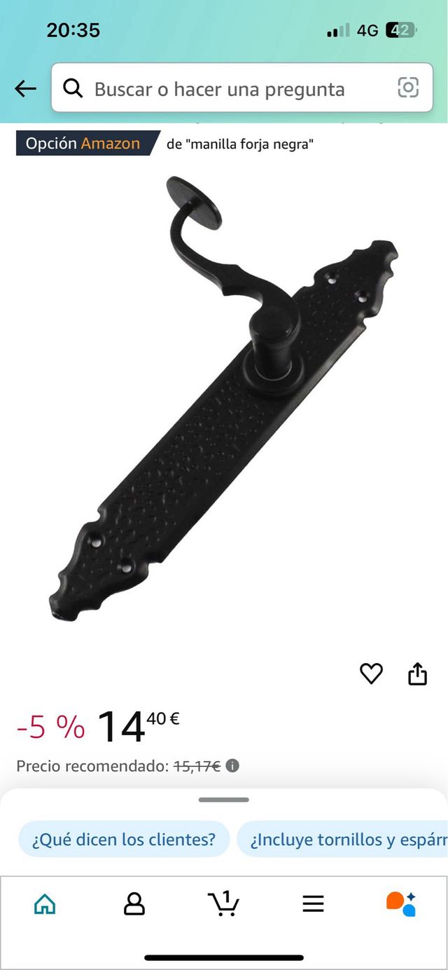 Manillas forja negro