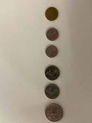 Monedas Francos Franceses. Lote 6 monedas