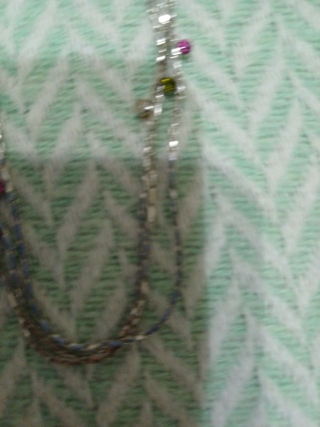 Collana  in acciaio e piccole pietre  co