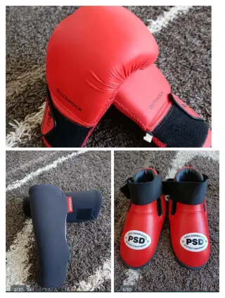 EQUIPO COMPLETO PROTECCIÓNES ESPINILLERAS GUANTES