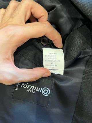 Traje Formula joven 
