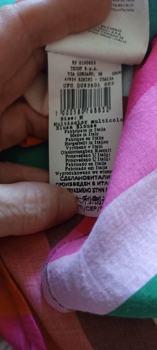 Blusa multicolor Rinascimiento