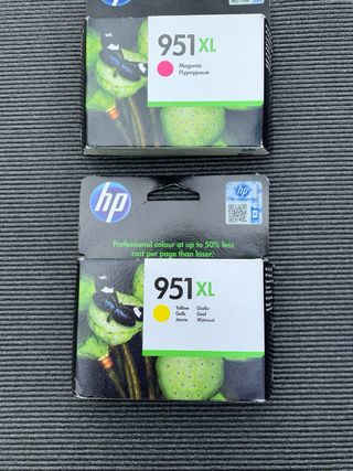Cartuchos de tinta HP 951 XL.