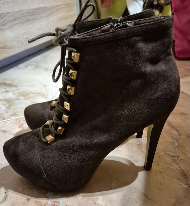 Botines tacón fino talla 39