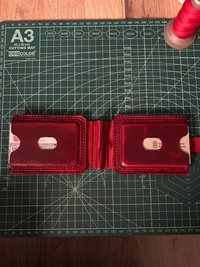 Cartera billetera artesanal cuero