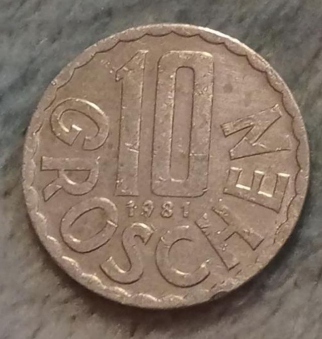 Moneta Austria 10 Groschen 1981
