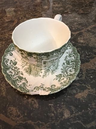 Taza con platito de regalo ceramica inglesa