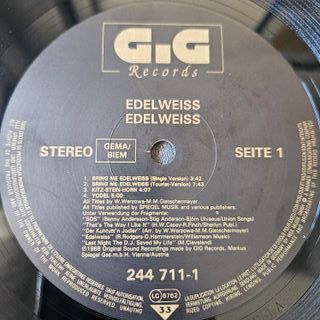 EDELWEISS, Bring me Edelweiss. Disco Vinilo LP