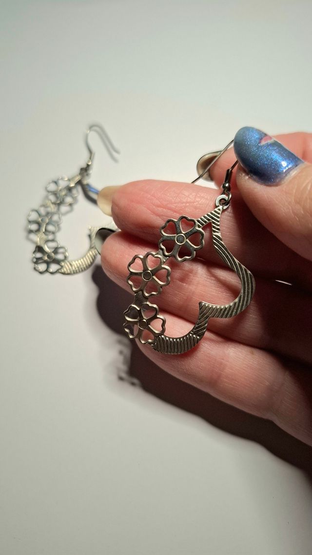 Pendientes corazón de acero inoxidable con gancho