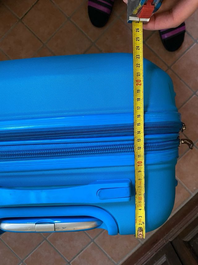 Valigia trolley azzurra Enrico coveri coveri world