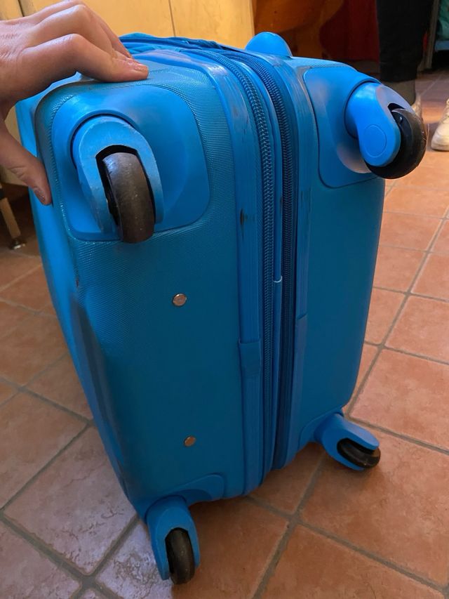 Valigia trolley azzurra Enrico coveri coveri world