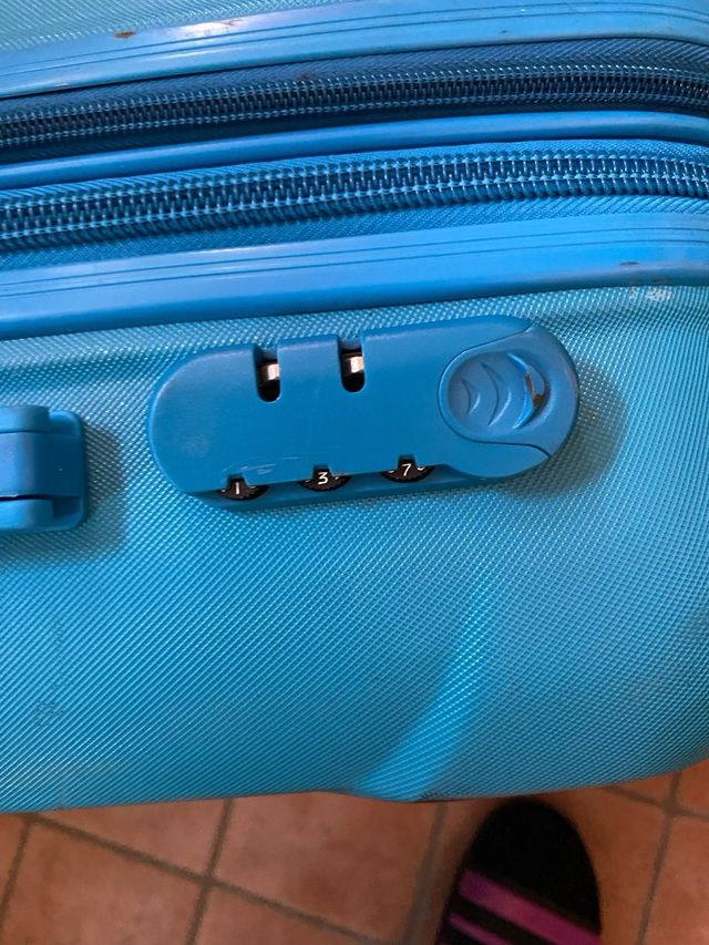 Valigia trolley azzurra Enrico coveri coveri world