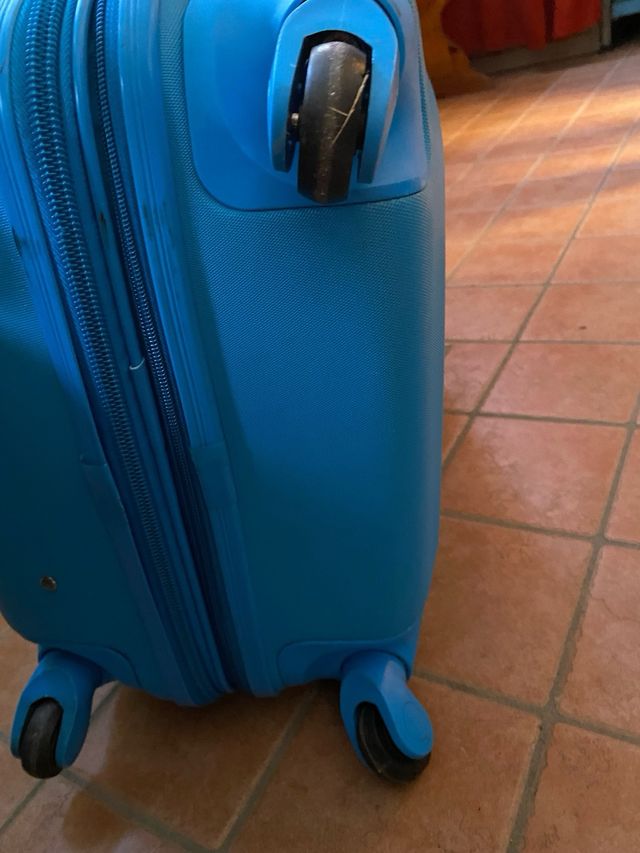 Valigia trolley azzurra Enrico coveri coveri world