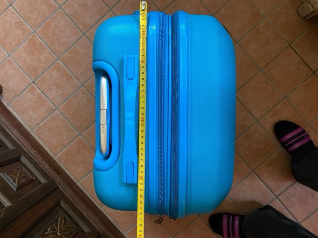 Valigia trolley azzurra Enrico coveri coveri world