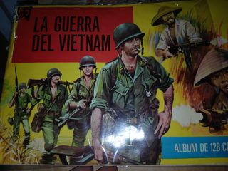 Antiguo ALBUM MILITAR  GUERRA VIETNAM USA CROMOS