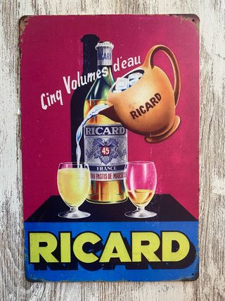 Cartel chapa metal Ricard