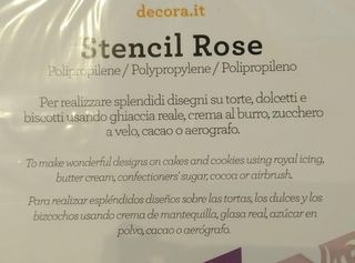Stencil rose per decorare torte 