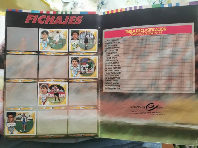 Álbum de la liga 94-95