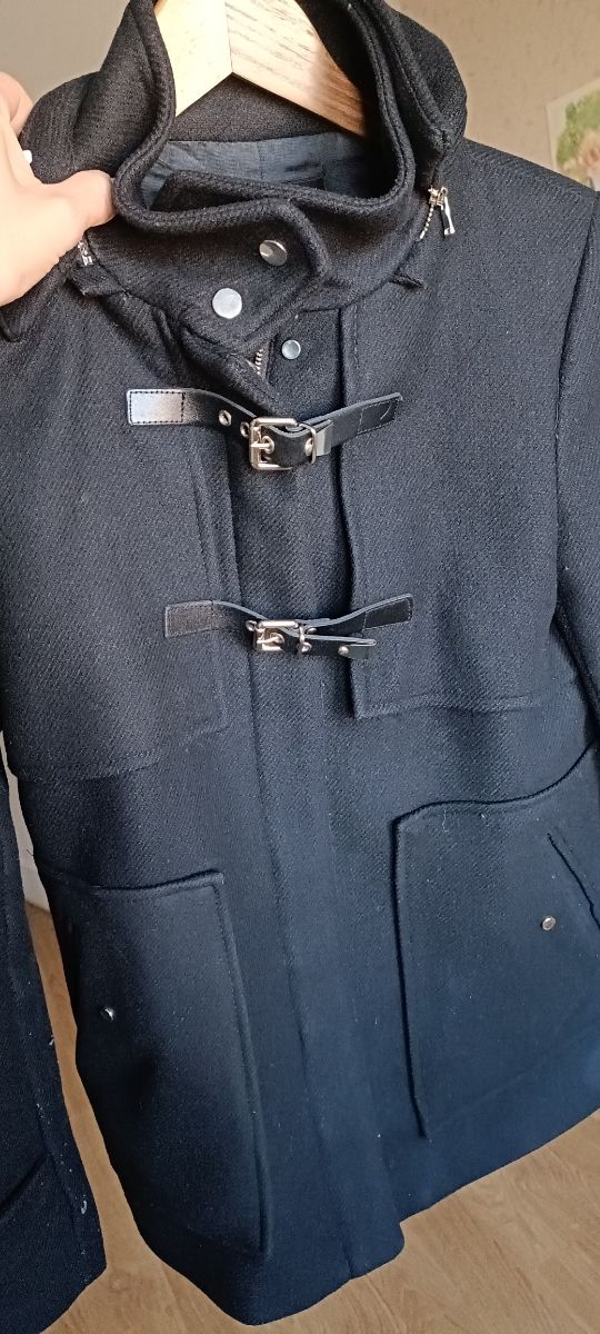 Abrigo paño negro M