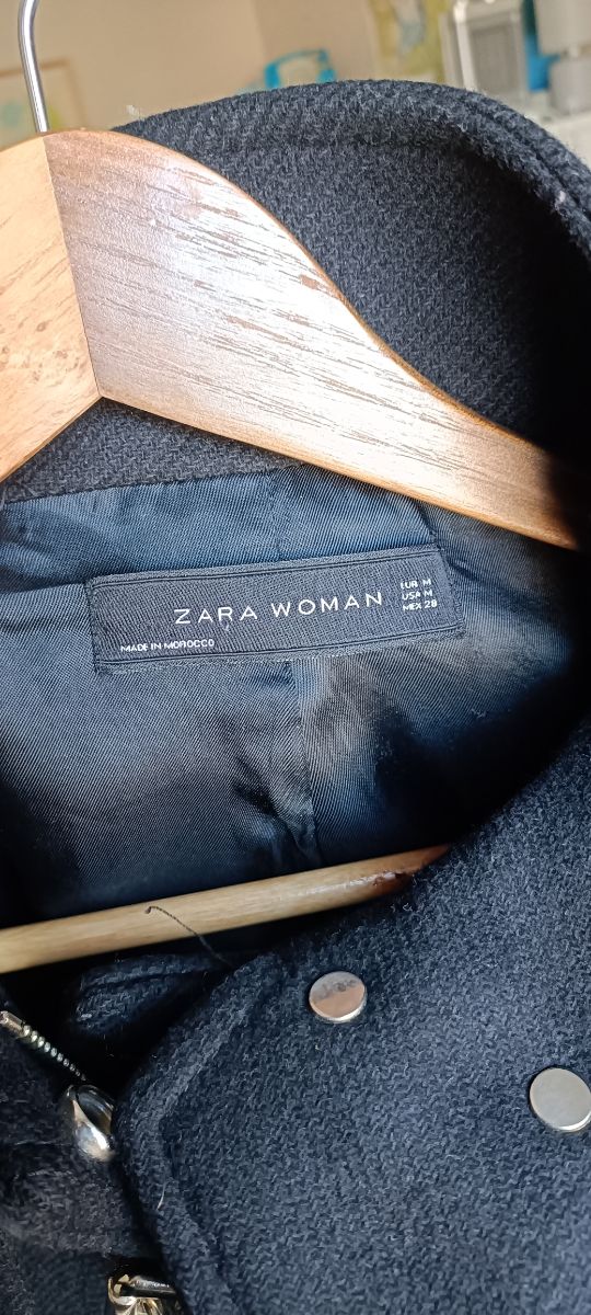 Abrigo paño negro M