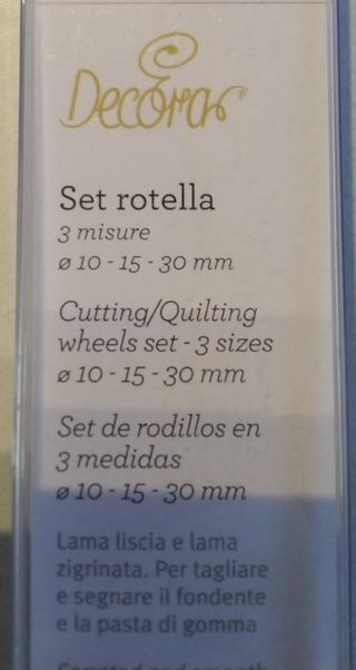 Set rotella 3 misure per decorazione