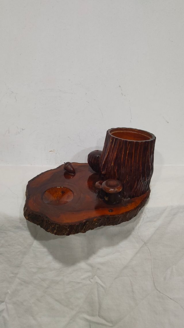 Organizador escritorio porta iPad madera haya