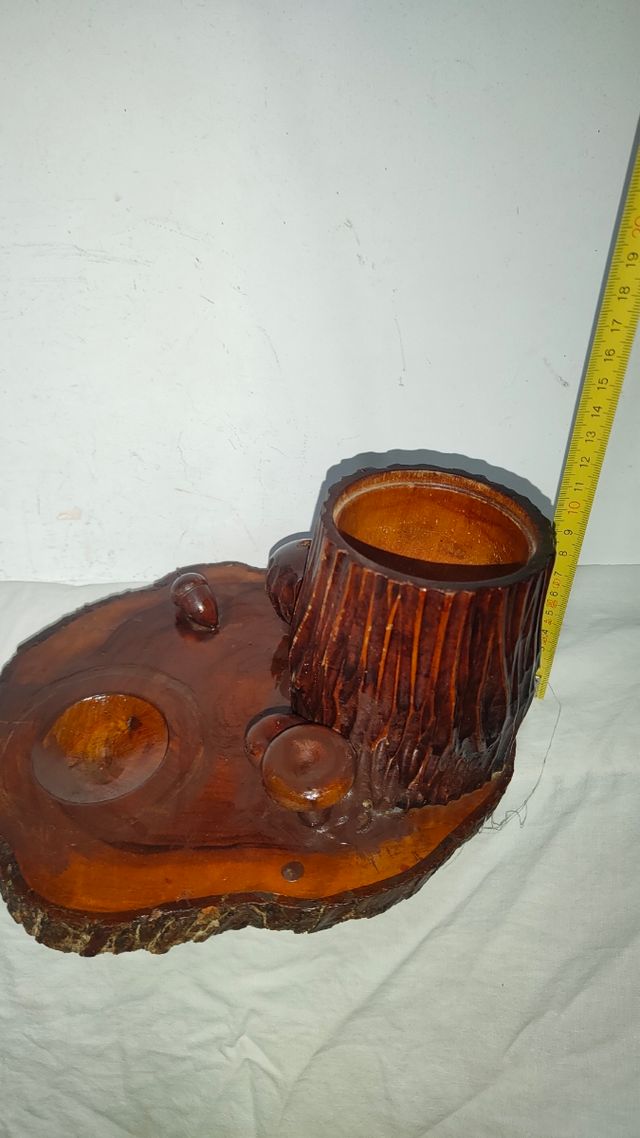 Organizador escritorio porta iPad madera haya