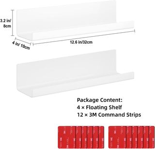 LOFTPLUS Baldas Pared Sin Agujeros Juego de 4.