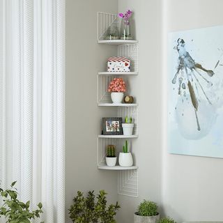 Love-KANKEI Estantería Esquinera Madera 5 Niveles