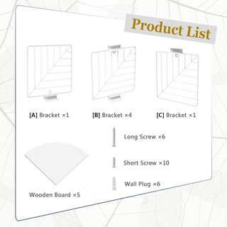 Love-KANKEI Estantería Esquinera Madera 5 Niveles
