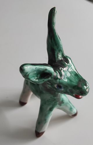 Asinello portafortuna in ceramica 