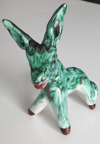 Asinello portafortuna in ceramica 