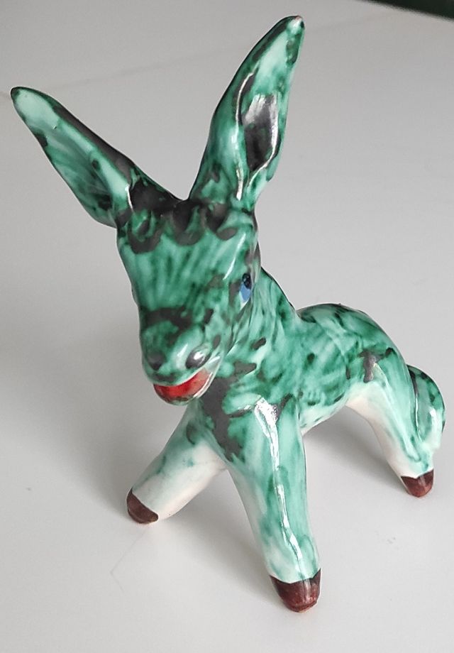 Asinello portafortuna in ceramica