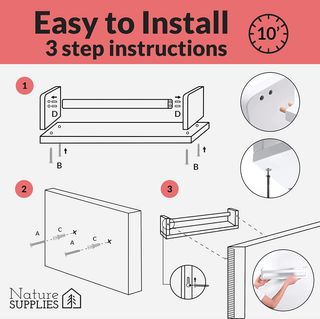 Nature Supplies - Juego de 3 estantes de Pared.