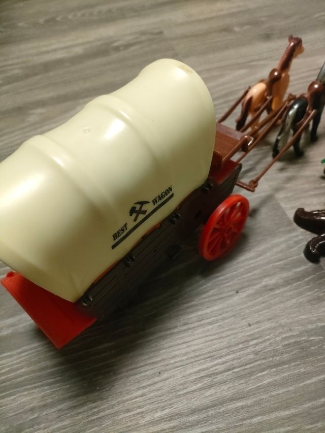 SUPER LOTE TIPO PLAYMOBIL VAQUEROS INDIO