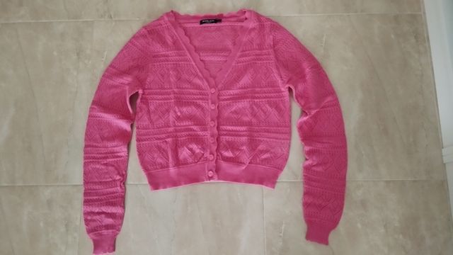 Cárdigan/Rebeca fucsia/ Rosa oscuro