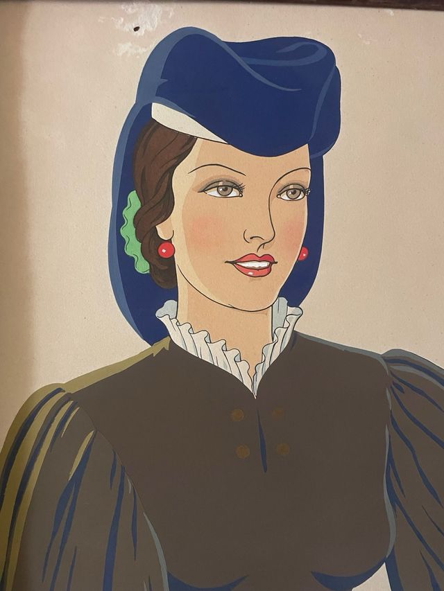 quadro antico dipinto a mano 900 con cornice legno