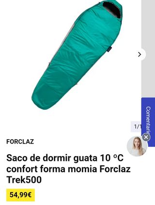 Saco dormir junior Forclaz 10, 140cm