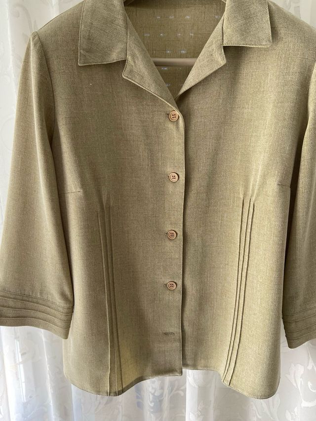 traje de chaqueta de verano verde