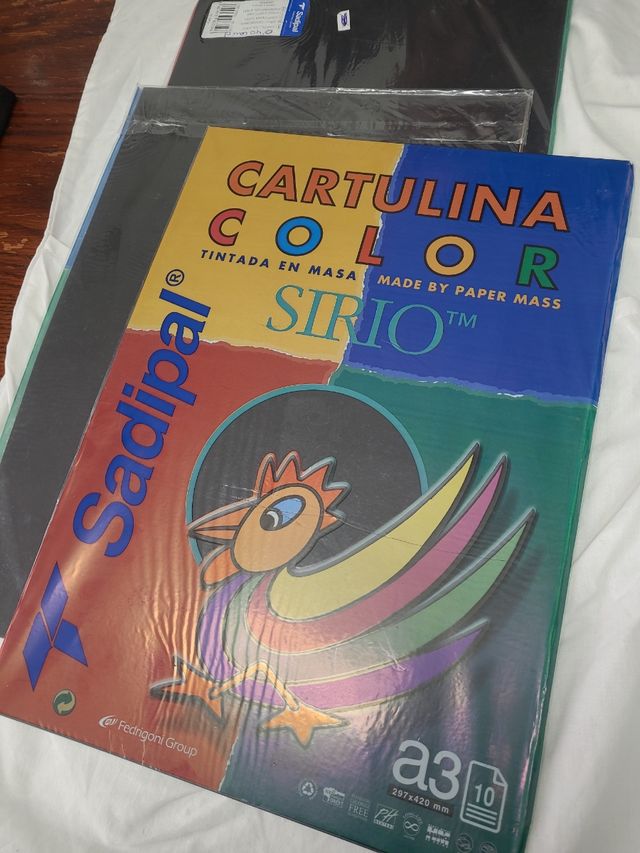 Cartulinas color sirio a3 2.00 por paquete