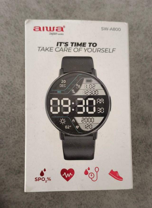 Smartwatch Aiwa, unisex, negro