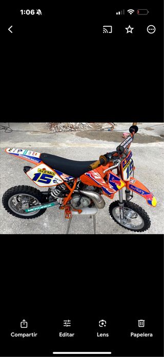 Moto ktm de motocross infantil