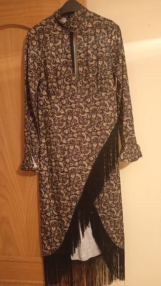 Vestido Largo Flecos