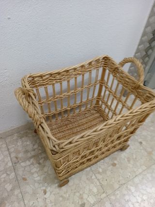 Gran cesto mimbre nuevo muy resistente!